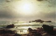 Sail Boats Off a Rocky Coast William Stanley Haseltine